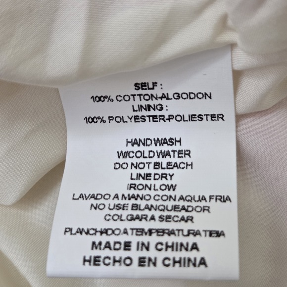 &Merci Womens Pink Floral Ruffled Cotton Mini Dress Puff Sleeve SZ M Coquette - Picture 12 of 12